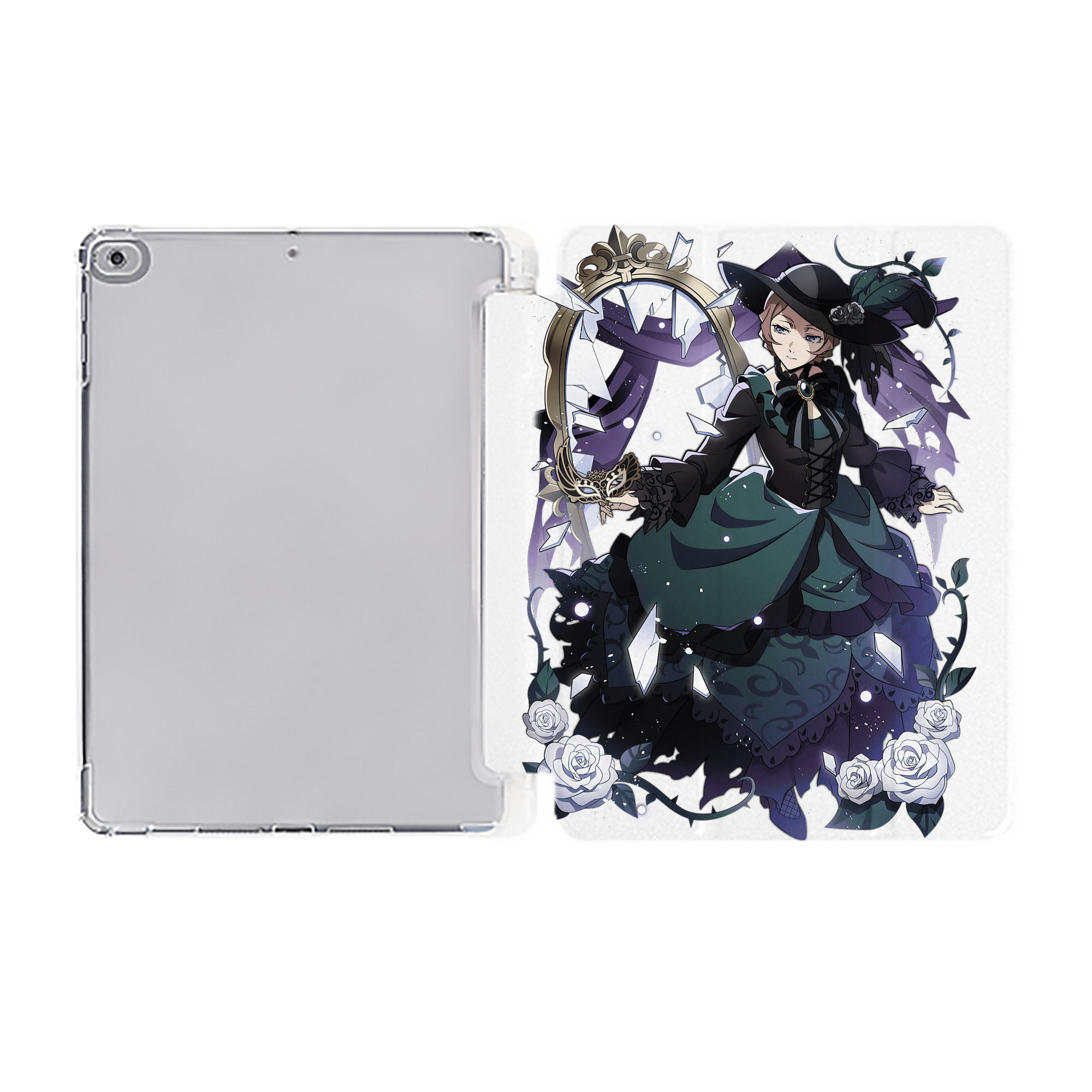 （画像用） 文豪ストレイドッグス Bungo Stray Dogs IPad ケース ペン収納付き 三つ折りスタンド PUレザー×シリコン 対応機種9.5/10.5/10.9インチ